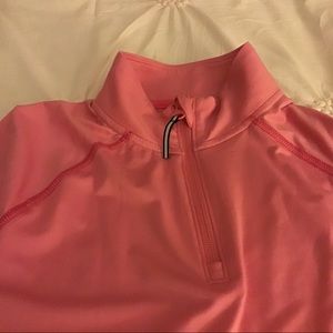 It is pink and is good for fall and it is just a  Little cold